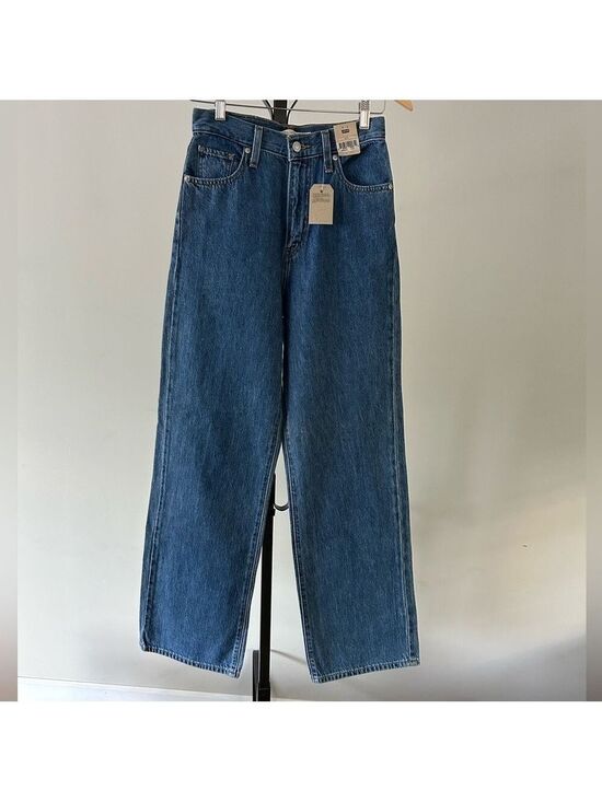 Levi's Denim - LEVI’S High Waisted Straight Blue Denim Jeans, Size 25.